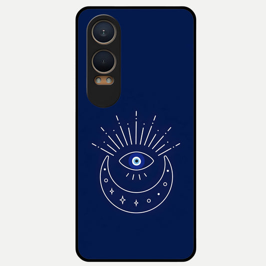  Blue Evil Eye Glass Case For Oneplus Nord CE4 Lite back cover – full design glossy printed glass finish
