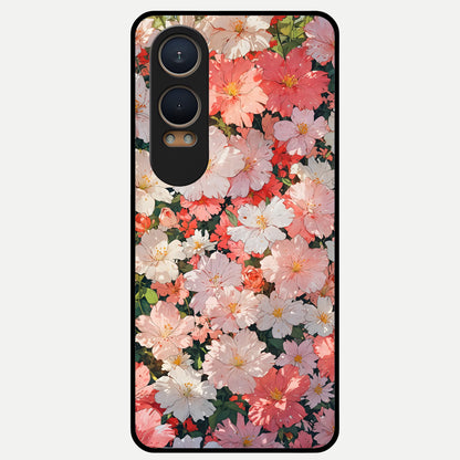  Blush Bloom Field Glass Case For Oneplus Nord CE4 Lite back cover – full design glossy printed glass finish
