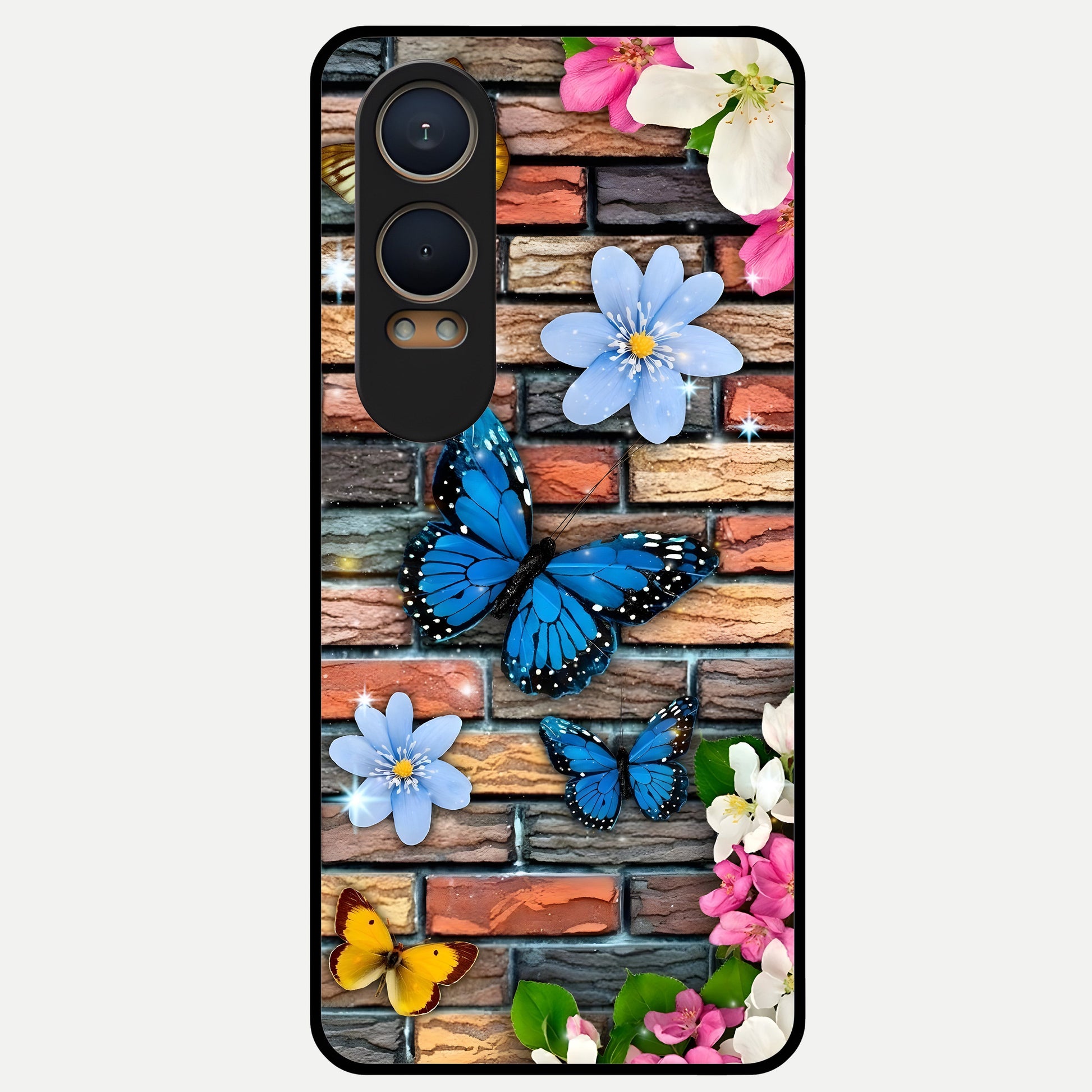  Brick Bloom Flight Glass Case For Oneplus Nord CE4 Lite back cover – full design glossy printed glass finish