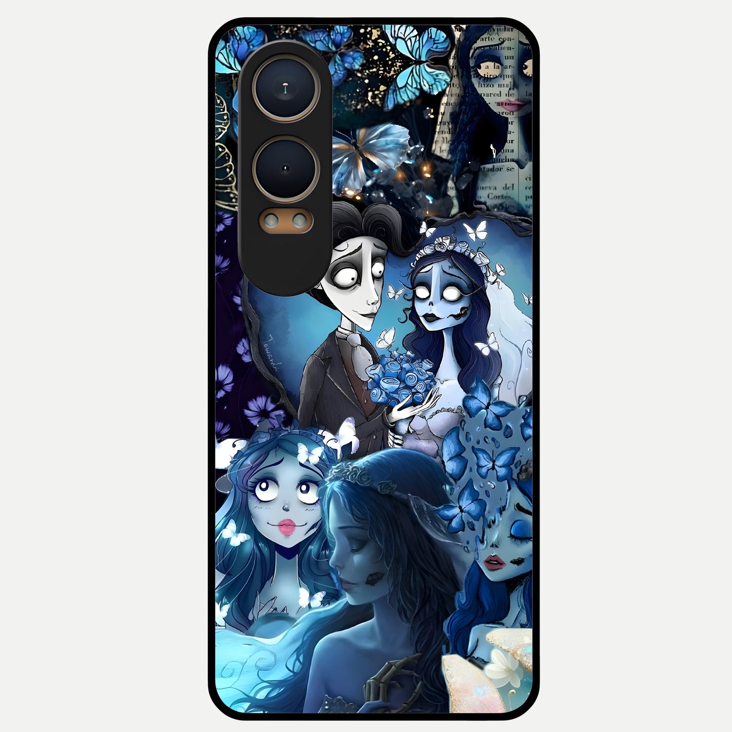  Butterfly Ghost Soul Glass Case For Oneplus Nord CE4 Lite back cover – full design glossy printed glass finish