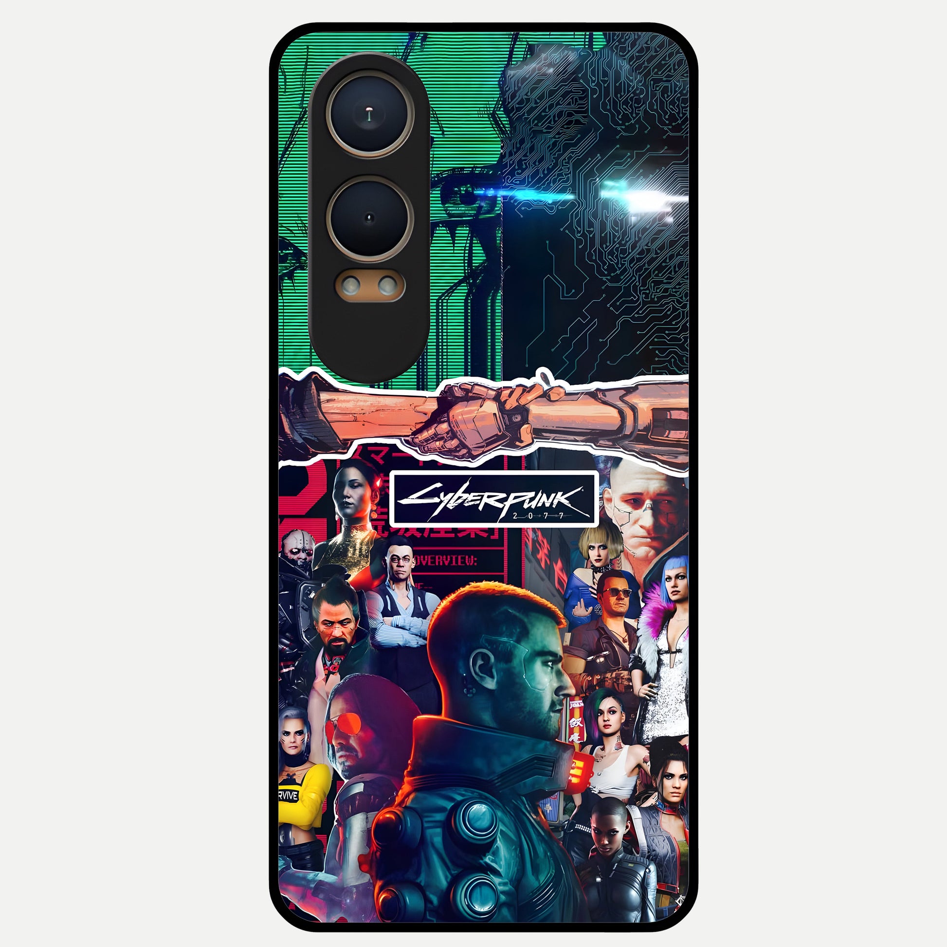  CYBERPUNK Legacy Glass Case For Oneplus Nord CE4 Lite back cover – full design glossy printed glass finish