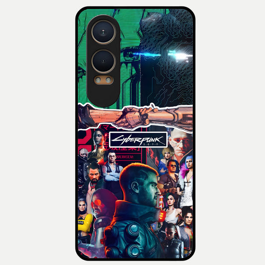  CYBERPUNK Legacy Glass Case For Oneplus Nord CE4 Lite back cover – full design glossy printed glass finish