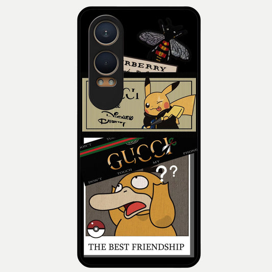  Cartoon Brand Play Mashup Glass Case For Oneplus Nord CE4 Lite back cover – full design glossy printed glass finish