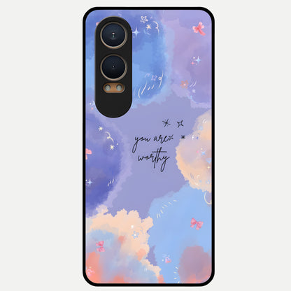  Celestial Cloud Magic Glass Case For Oneplus Nord CE4 Lite back cover – full design glossy printed glass finish