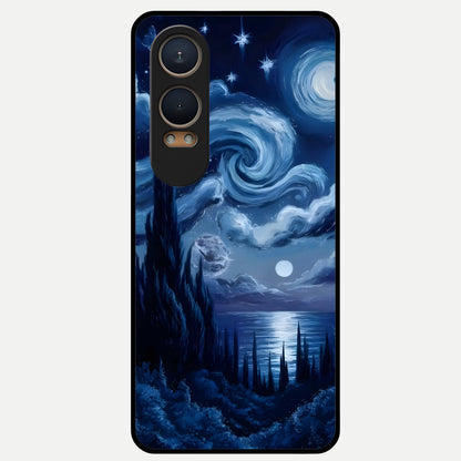  Celestial Dream Van Gogh Glass Case For Oneplus Nord CE4 Lite back cover – full design glossy printed glass finish