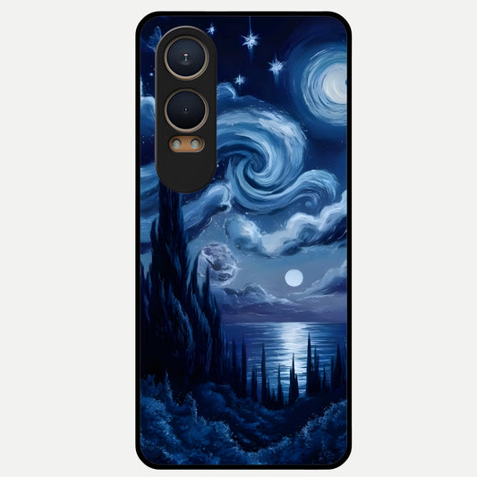  Celestial Dream Van Gogh Glass Case For Oneplus Nord CE4 Lite back cover – full design glossy printed glass finish