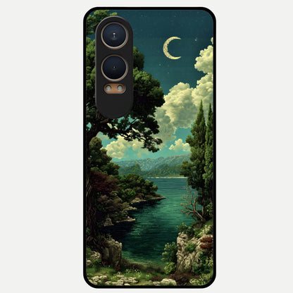  Celestial Lake Peace Glass Case For Oneplus Nord CE4 Lite back cover – full design glossy printed glass finish