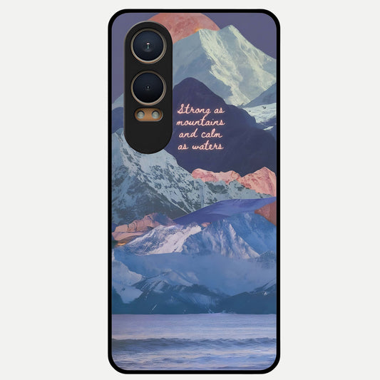  Celestial Mountain Calm Glass Case For Oneplus Nord CE4 Lite back cover – full design glossy printed glass finish