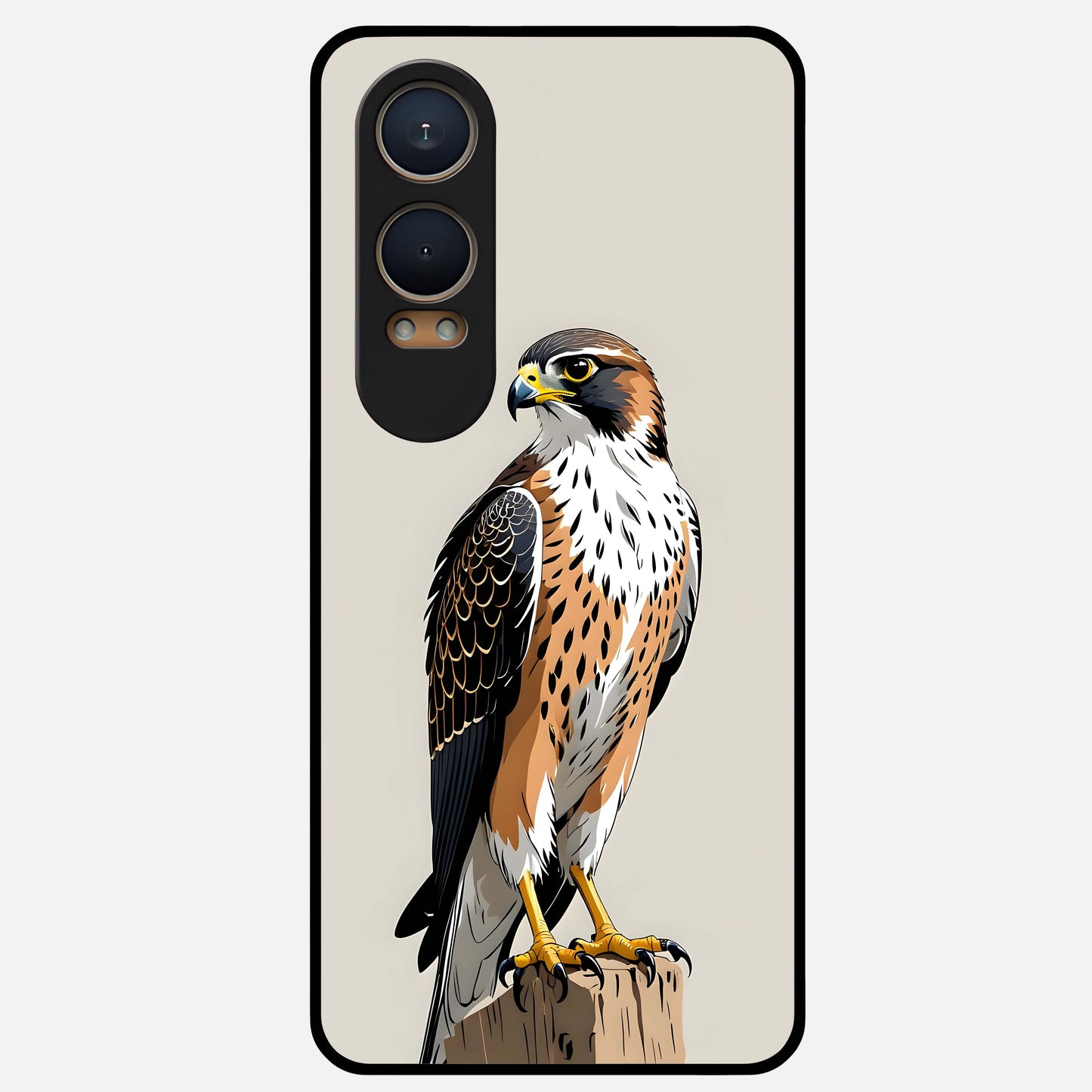  Clever Eagle Glass Case For Oneplus Nord CE4 Lite back cover – full design glossy printed glass finish