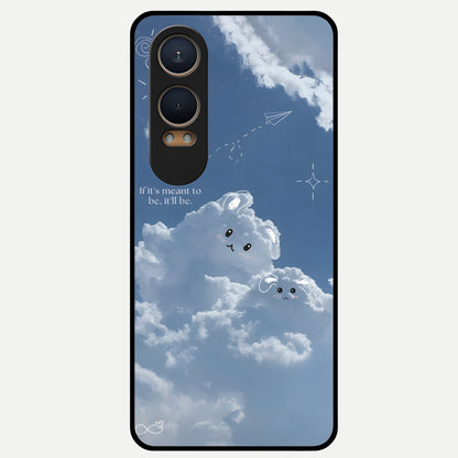  Cloud Bunny Dreams Glass Case For Oneplus Nord CE4 Lite back cover – full design glossy printed glass finish