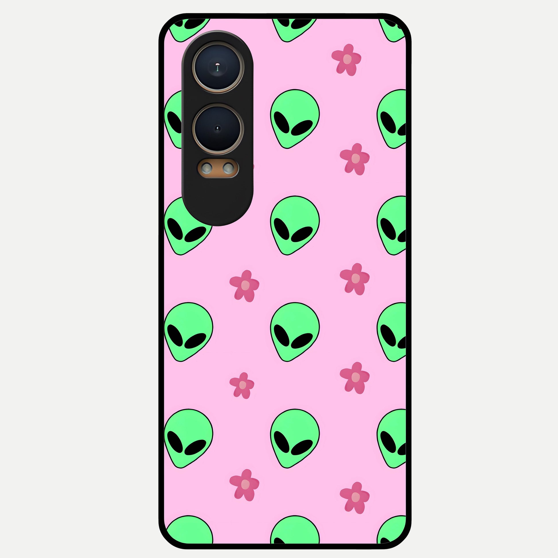  Cosmic Cute Crush Glass Case For Oneplus Nord CE4 Lite back cover – full design glossy printed glass finish
