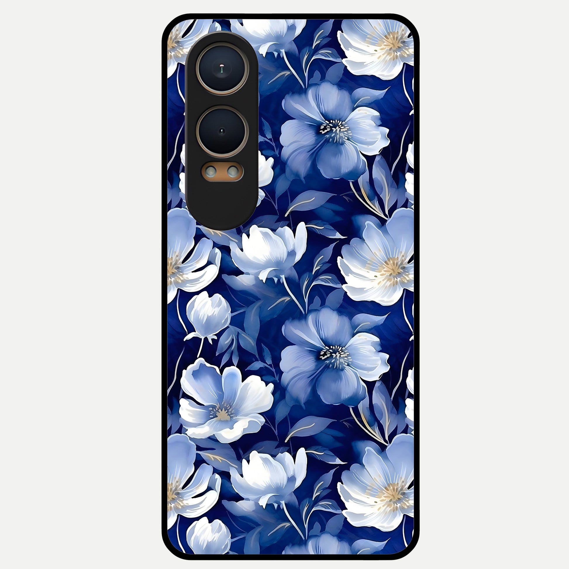  Cute Floral Patterns Glass Case For Oneplus Nord CE4 Lite back cover – full design glossy printed glass finish