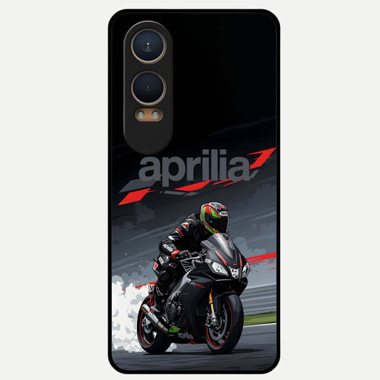  Dark Aprilla Glass Case For Oneplus Nord CE4 Lite back cover – full design glossy printed glass finish