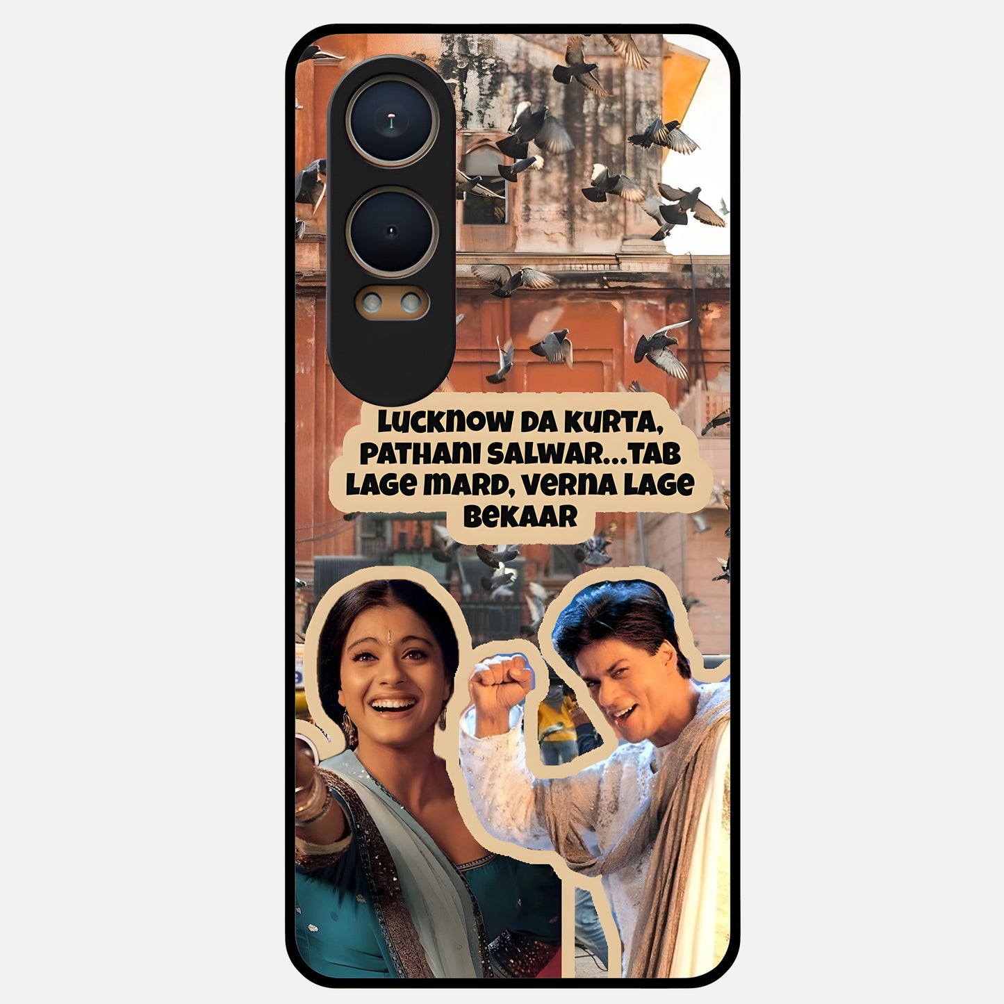  Desi Retro Vibes Glass Case For Oneplus Nord CE4 Lite back cover – full design glossy printed glass finish