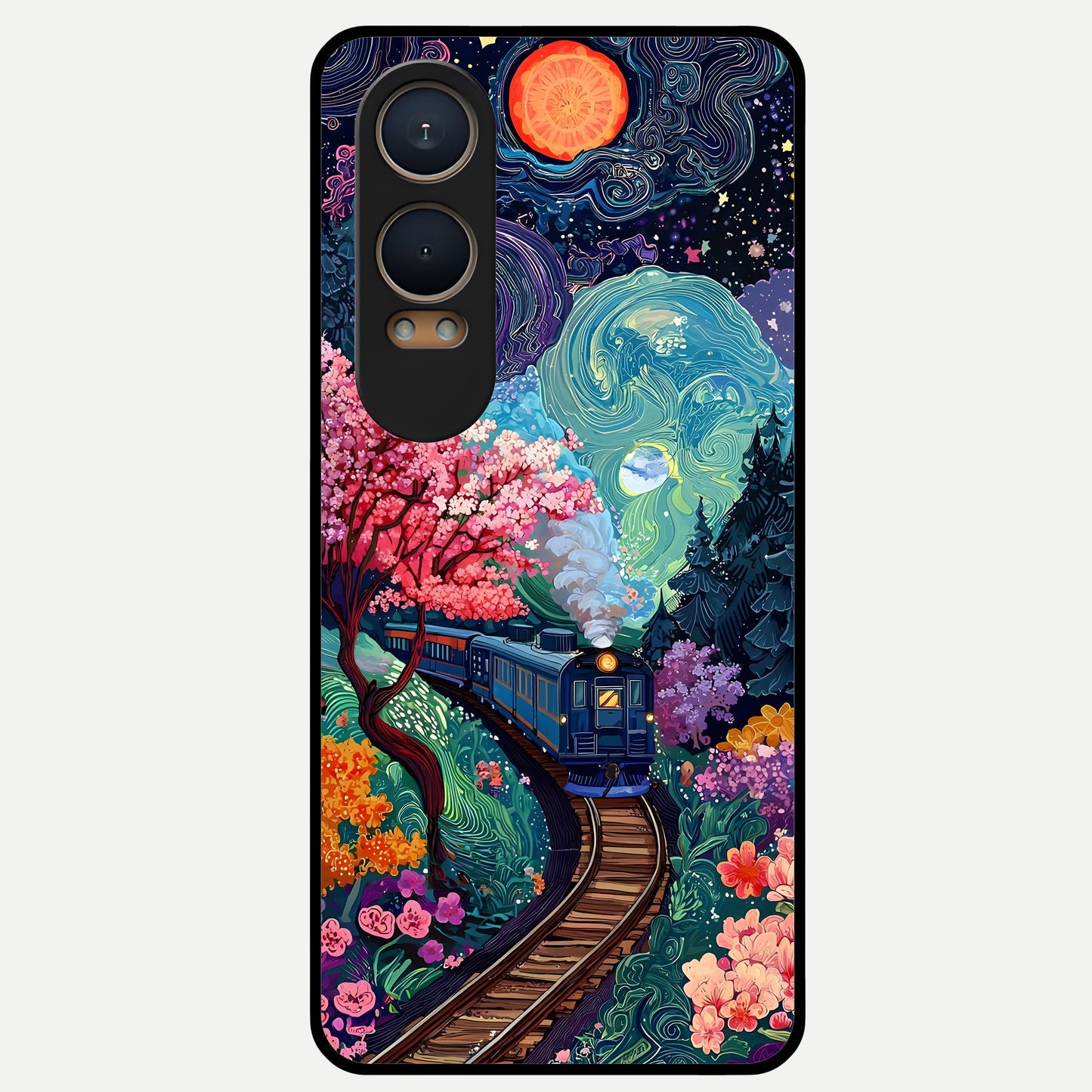  Digital Art Glass Case For Oneplus Nord CE4 Lite back cover – full design glossy printed glass finish