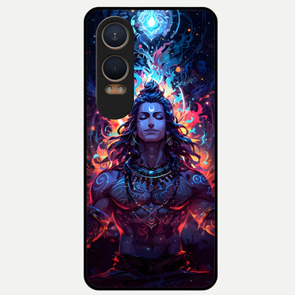  Divine Fire Shiv Glass Case For Oneplus Nord CE4 Lite back cover – full design glossy printed glass finish