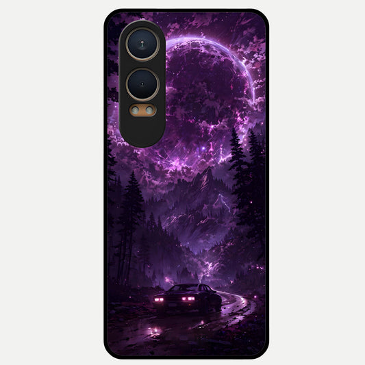  Eternal Cosmic Drive Glass Case For Oneplus Nord CE4 Lite back cover – full design glossy printed glass finish