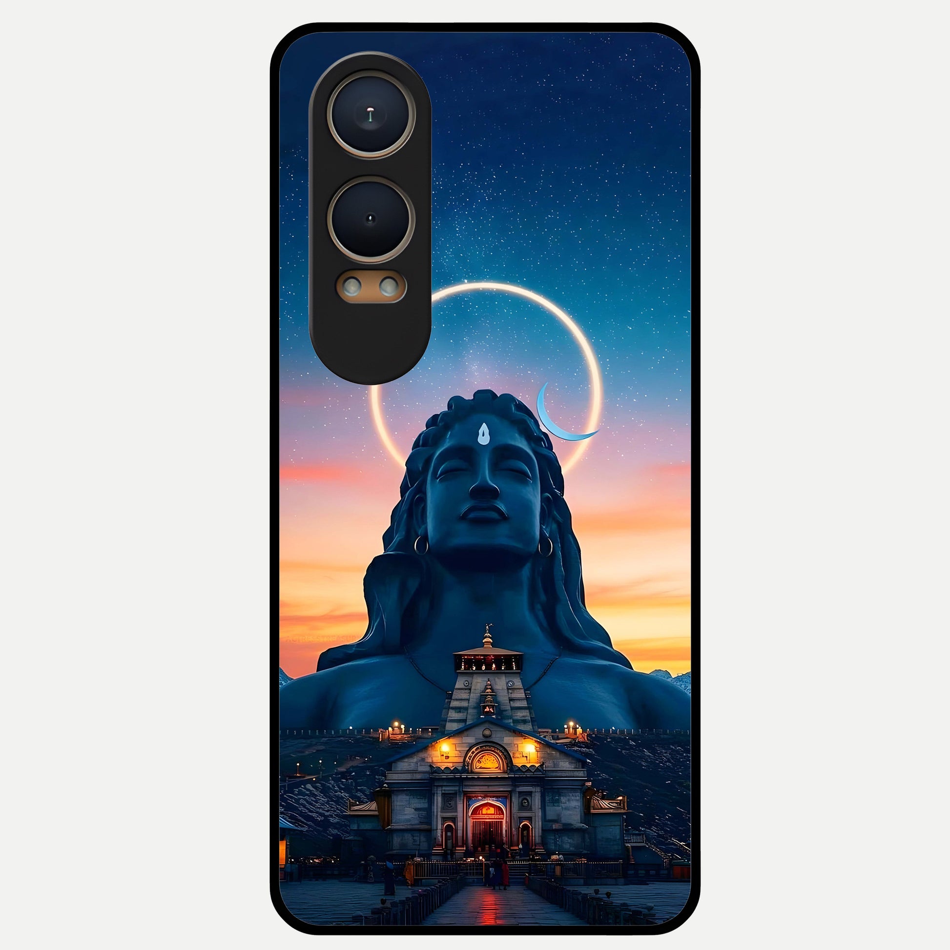  Eternal Shiva Aura Glass Case For Oneplus Nord CE4 Lite back cover – full design glossy printed glass finish
