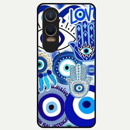  Evil Eyes Dream Glass Case For Oneplus Nord CE4 Lite back cover – full design glossy printed glass finish