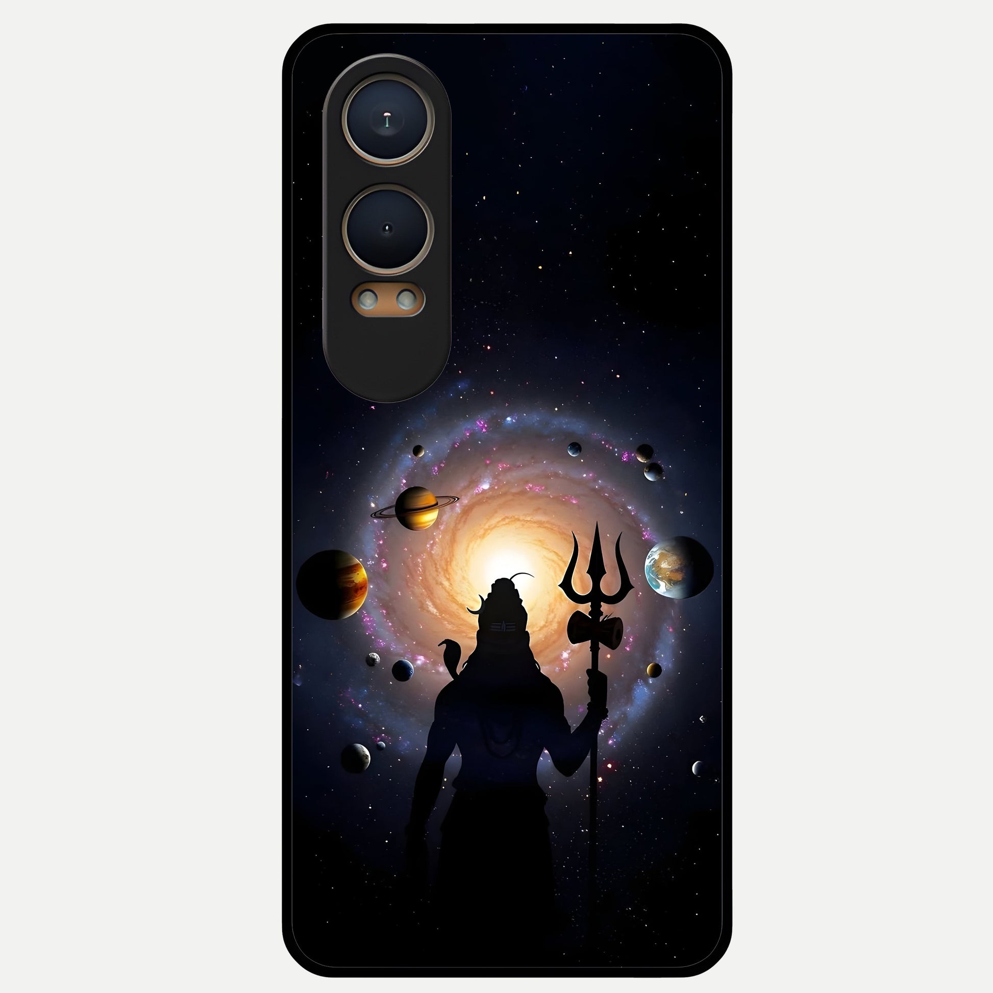  Galactic Shiva Vision Glass Case For Oneplus Nord CE4 Lite back cover – full design glossy printed glass finish