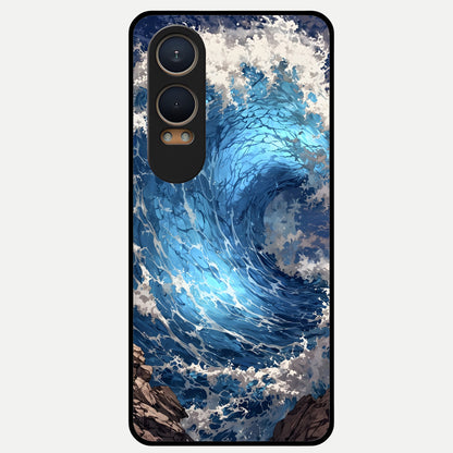  Giant Ocean Wave Glass Case For Oneplus Nord CE4 Lite back cover – full design glossy printed glass finish