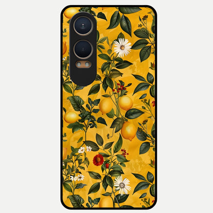  Golden Lemon Field Glass Case For Oneplus Nord CE4 Lite back cover – full design glossy printed glass finish