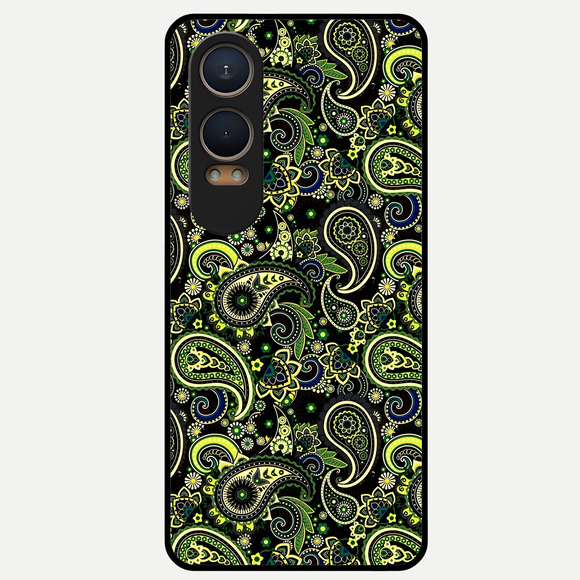  Green Lemon Glass Case For Oneplus Nord CE4 Lite back cover – full design glossy printed glass finish