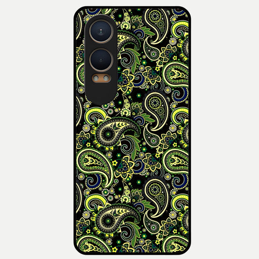  Green Lemon Glass Case For Oneplus Nord CE4 Lite back cover – full design glossy printed glass finish
