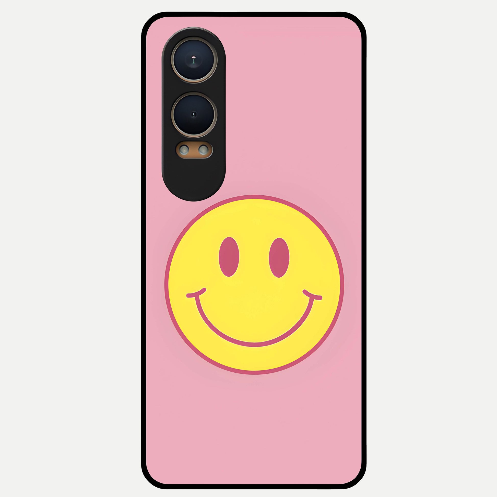  Happy Pink Mood Glass Case For Oneplus Nord CE4 Lite back cover – full design glossy printed glass finish