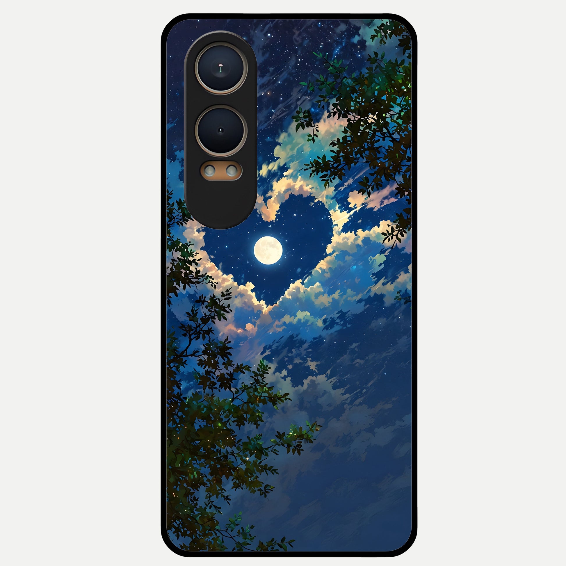  Heart With Moon Sky Glass Case For Oneplus Nord CE4 Lite back cover – full design glossy printed glass finish