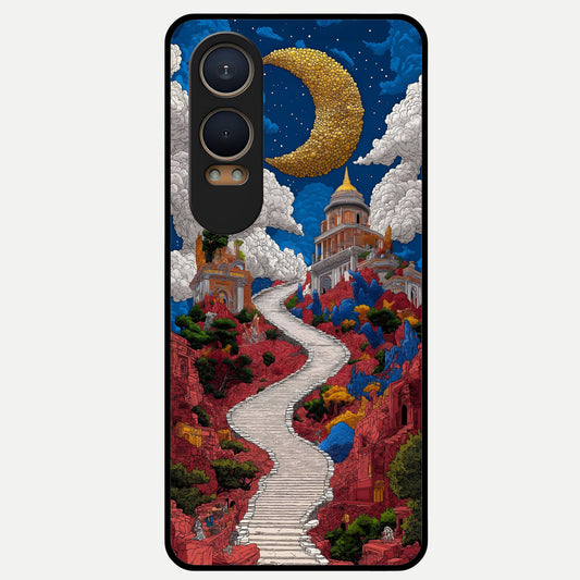  Heavenly Moon Path Glass Case For Oneplus Nord CE4 Lite back cover – full design glossy printed glass finish