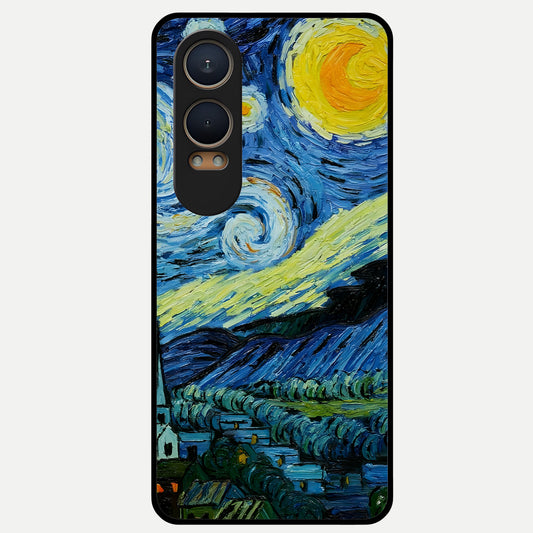 Inspired Van Gogh Art Glass Case For Oneplus Nord CE4 Lite back cover – full design glossy printed glass finish