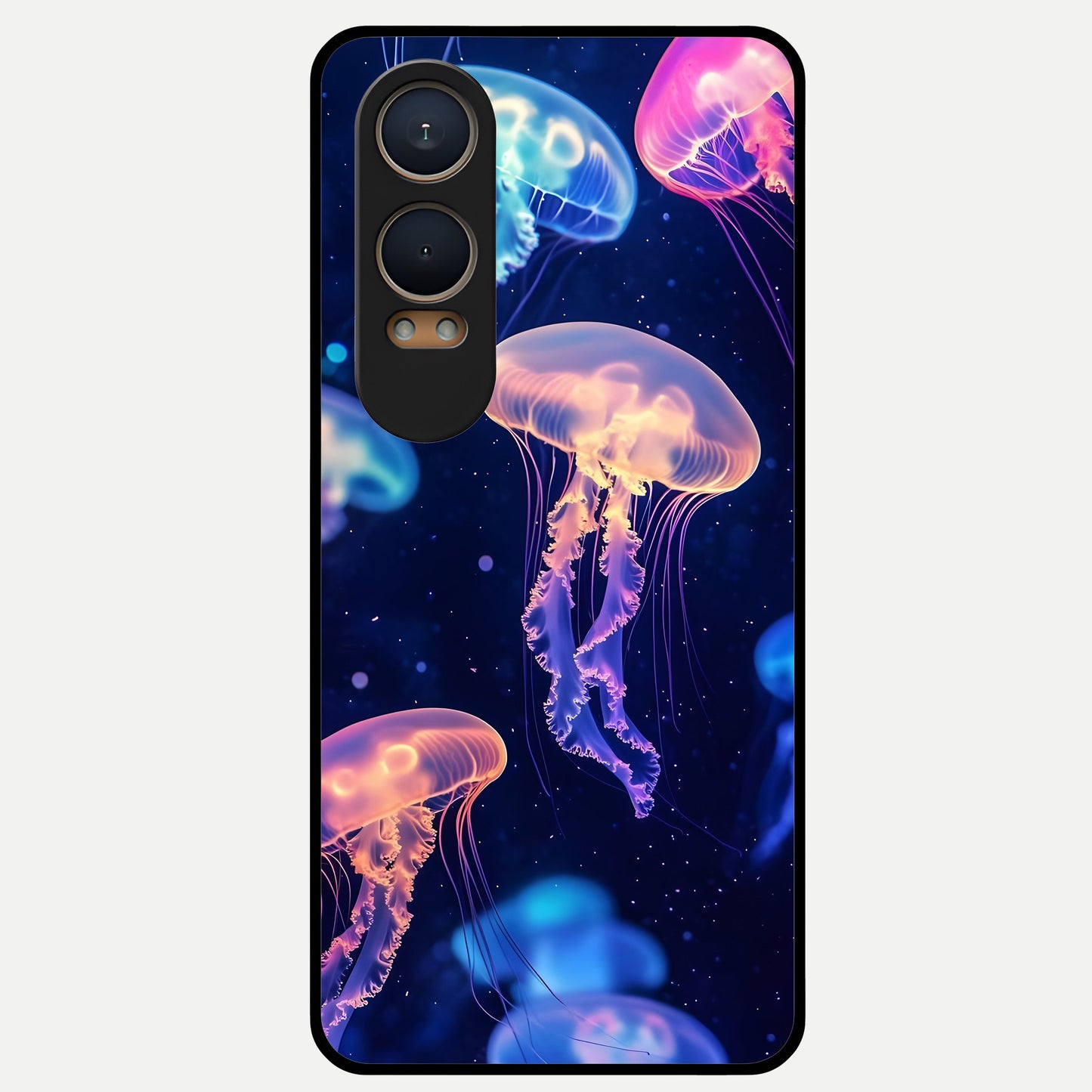  Jellyfish Pattern Glass Case For Oneplus Nord CE4 Lite back cover – full design glossy printed glass finish