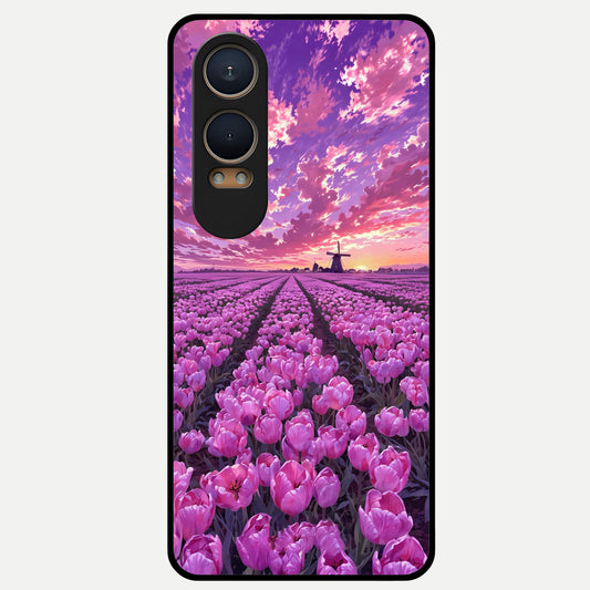  Lavender Dream Skies Glass Case For Oneplus Nord CE4 Lite back cover – full design glossy printed glass finish
