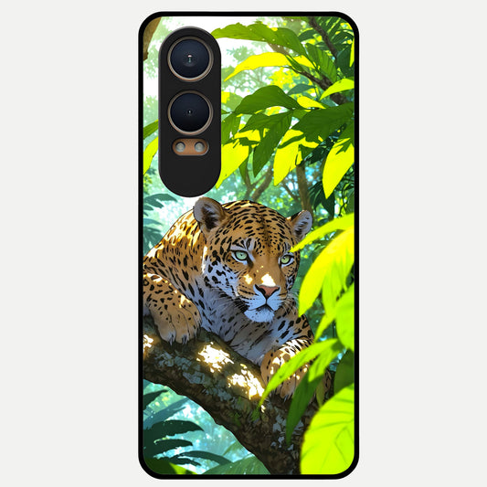  Leopard in Jungle Glass Case For Oneplus Nord CE4 Lite back cover – full design glossy printed glass finish