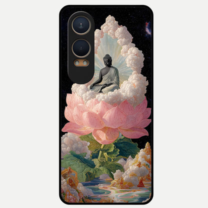 Lotus Divine Peace Glass Case For Oneplus Nord CE4 Lite back cover – full design glossy printed glass finish