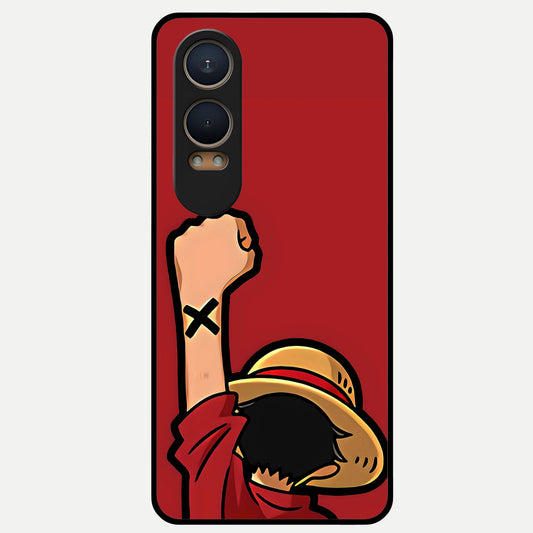 Luffy X Spirit Glass Case For Oneplus Nord CE4 Lite back cover – full design glossy printed glass finish