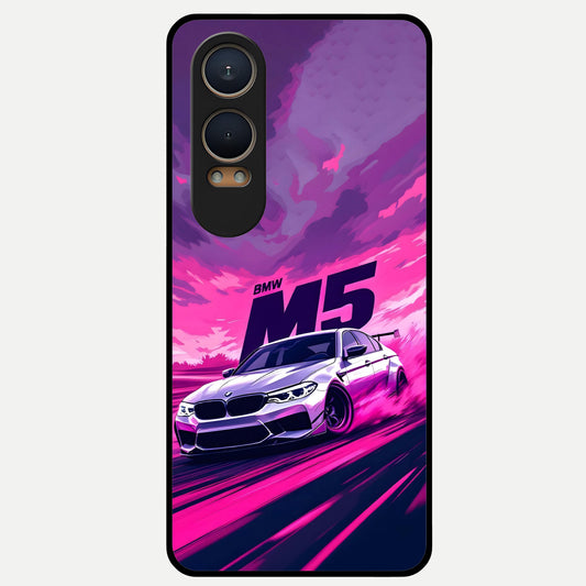  MS Neon Car Glass Case For Oneplus Nord CE4 Lite back cover – full design glossy printed glass finish