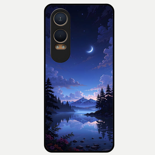  Midnight Lake Peace Glass Case For Oneplus Nord CE4 Lite back cover – full design glossy printed glass finish