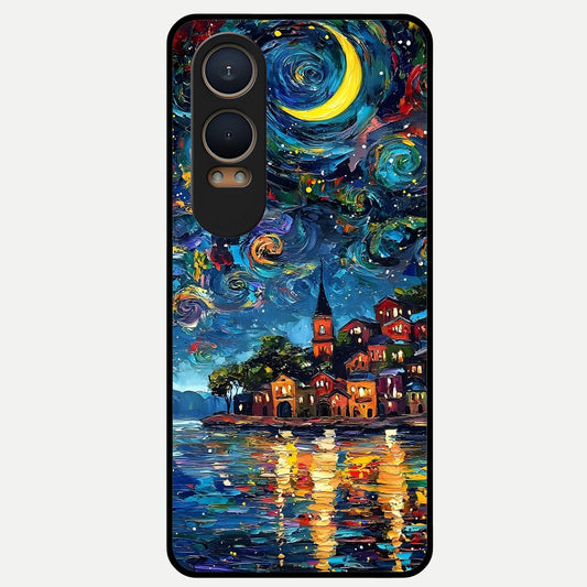  Moonlight Harbor Glow Glass Case For Oneplus Nord CE4 Lite back cover – full design glossy printed glass finish
