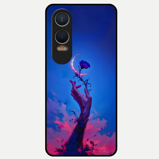  Mystic Hand Glass Case For Oneplus Nord CE4 Lite back cover – full design glossy printed glass finish
