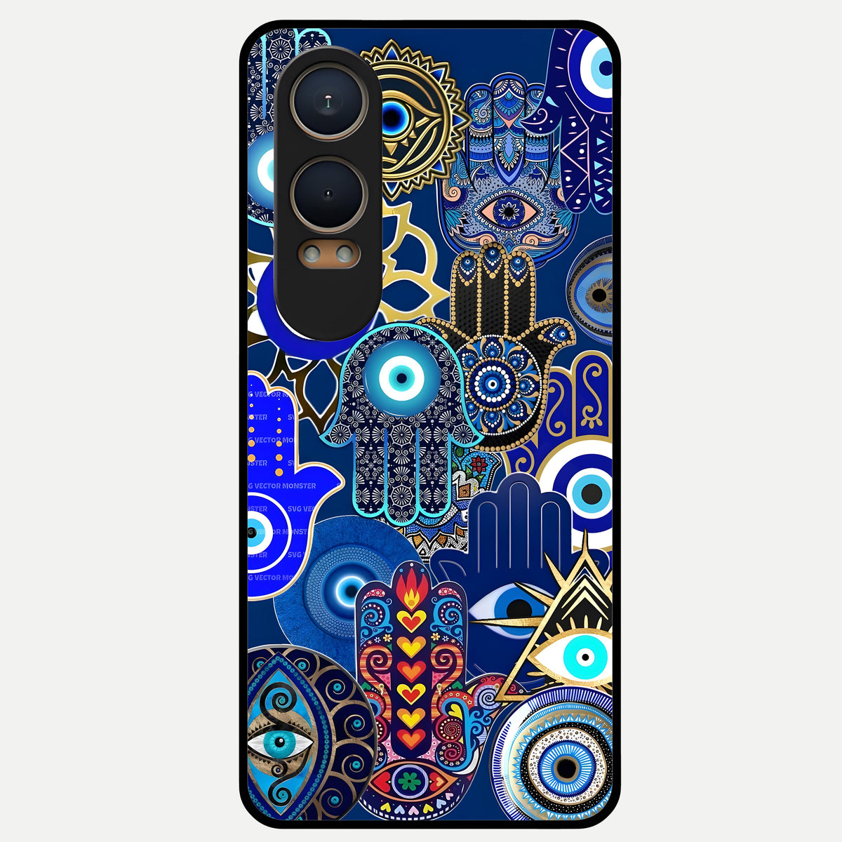  Mystic Palm Guard Glass Case For Oneplus Nord CE4 Lite back cover – full design glossy printed glass finish