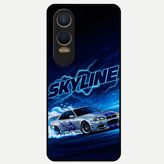  Neon Drift Beast Glass Case For Oneplus Nord CE4 Lite back cover – full design glossy printed glass finish
