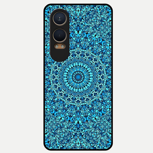  Ocean Bloom Mandala Glass Case For Oneplus Nord CE4 Lite back cover – full design glossy printed glass finish