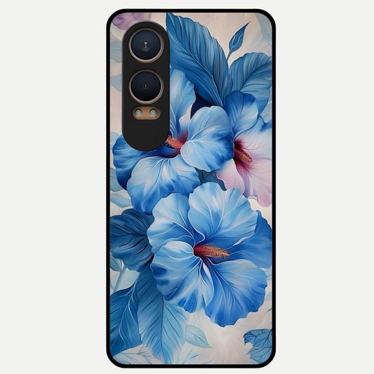  Ocean Hibiscus Grace Glass Case For Oneplus Nord CE4 Lite back cover – full design glossy printed glass finish