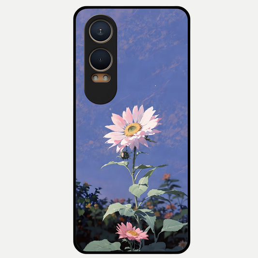  Pink Shells Outline Glass Case For Oneplus Nord CE4 Lite back cover – full design glossy printed glass finish
