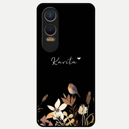  Quiet Garden Tune Custom Name Glass Case For Oneplus Nord CE4 Lite back cover – full design glossy printed glass finish