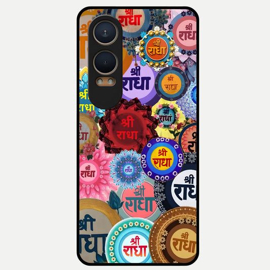  Radha Divine Bloom Glass Case For Oneplus Nord CE4 Lite back cover – full design glossy printed glass finish
