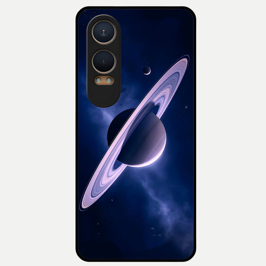  Saturn Ring Mystique Glass Case For Oneplus Nord CE4 Lite back cover – full design glossy printed glass finish