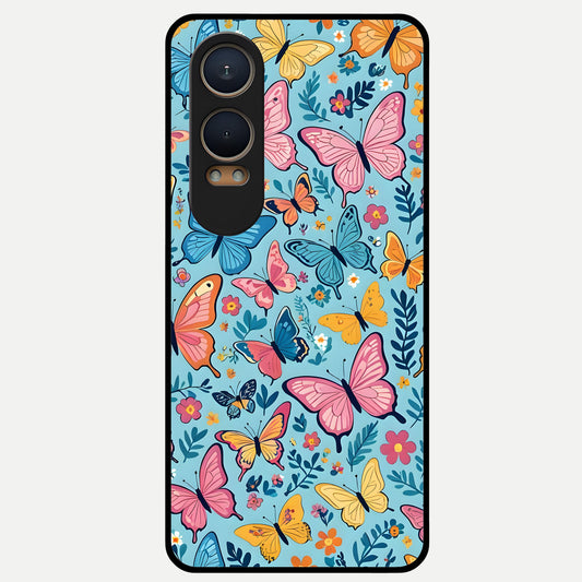  Spring Wing Garden Glass Case For Oneplus Nord CE4 Lite back cover – full design glossy printed glass finish